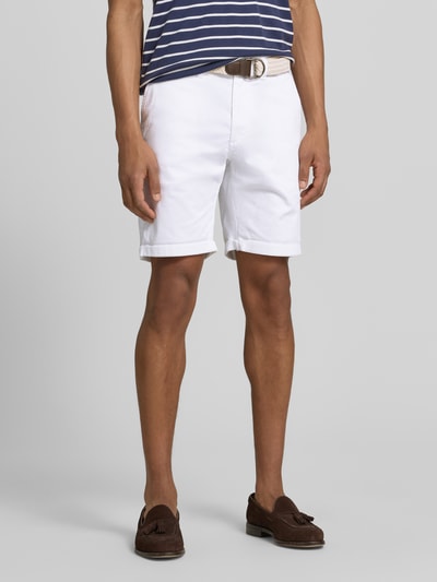 MCNEAL Bermudas mit Gürtel und Eingrifftaschen Weiss 4