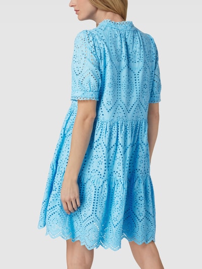 YAS Sukienka mini z haftem angielskim model ‘Holi’ Turkusowy 5