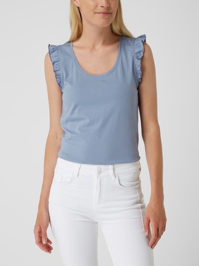 Esprit Top met volants  Rookblauw - 4