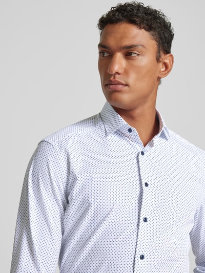 OLYMP Koszula biznesowa o kroju modern fit ze wzorem na całej powierzchni Błękitny 3