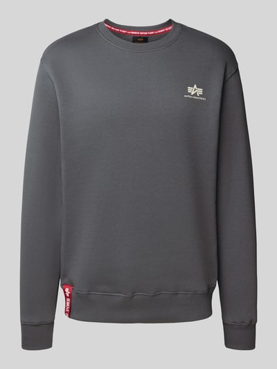 Alpha Industries Sweatshirt mit Label-Print Dunkelgrau 2