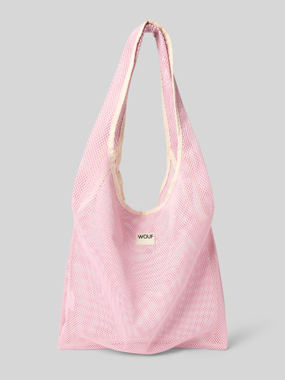 WOUF Handtas met ajourpatroon, model 'Blush' Rosé - 2