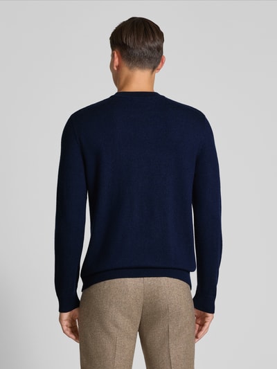 SELECTED HOMME Regular fit gebreide pullover van zuivere merinowol, model 'TRAY' Marineblauw - 5