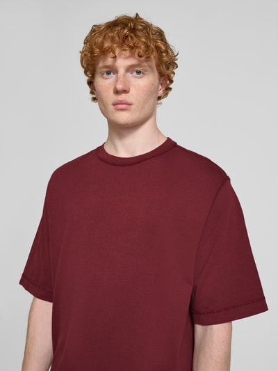 REVIEW Boxy fit T-shirt en ronde hals Roestrood - 3