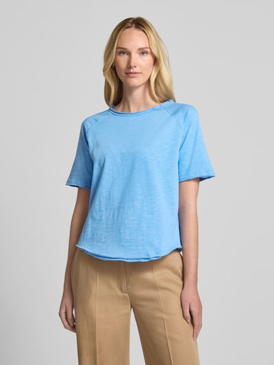 Smith and Soul T-shirt met rolzoom en ronde hals Lichtblauw - 4