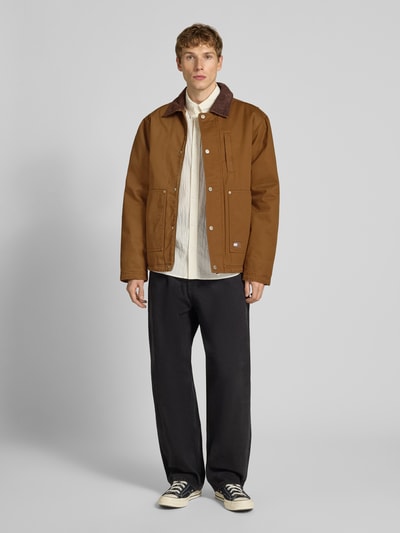 Tommy Jeans Regular Fit Blouson aus reiner Baumwolle Mittelbraun 1