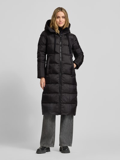 Peuterey Płaszcz pikowany z wpuszczanymi kieszeniami model ‘NUNKI’ Czarny 4