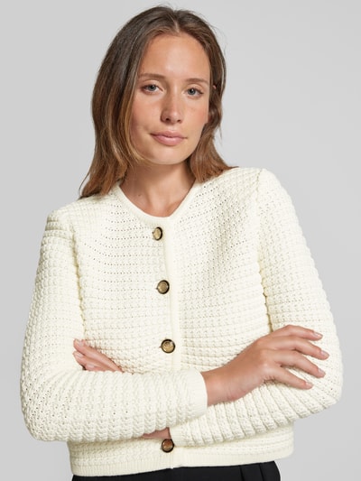 Bash Cardigan mit Strukturmuster Modell 'GASPARD' Ecru 3