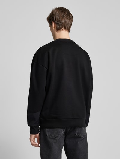 HUGO Sweatshirt mit Label-Print Modell 'Dautumnas' Black 5