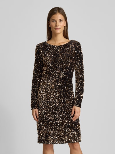 Christian Berg Woman Selection Minijurk met pailletten Middenbruin - 4