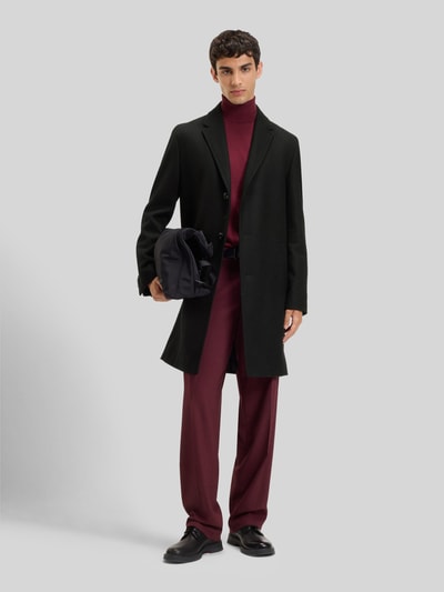 HUGO Regular Fit Mantel aus Woll-Mix Modell 'MALTE' Black 1