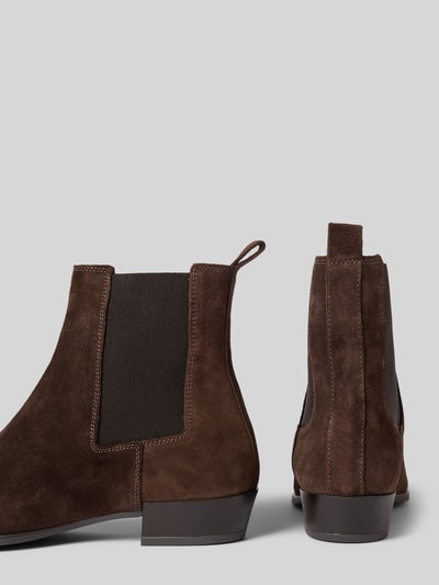 Copenhagen Leren laarsjes met elastische inzetten Chocoladebruin - 2