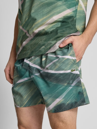 Lacoste Regular fit korte broek met labelbadge Groen - 3
