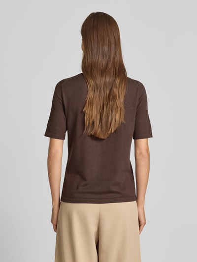 Christian Berg Woman Selection Sweter z dzianiny z rękawem o dł. 1/2 Ciemnobrązowy 5