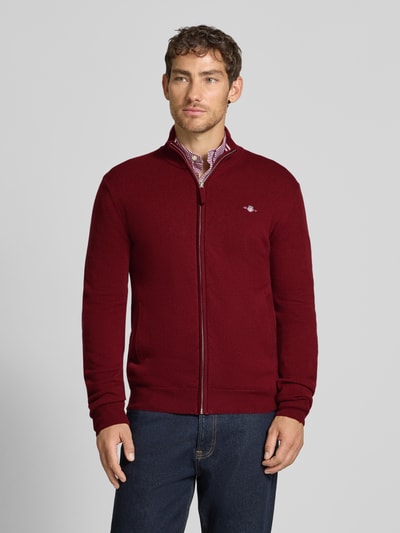 Gant Strickjacke mit Reißverschluss Bordeaux 4