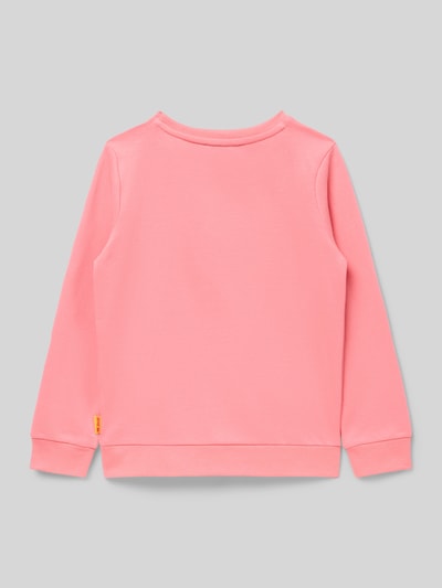 Steiff Sweatshirt met motiefstitching Zalm - 3