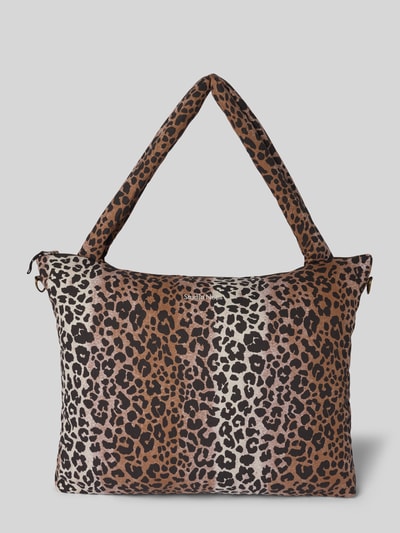 STUDIO NOOS Torebka z wyhaftowanym logo model ‘Hazel’ Orzechowy 2