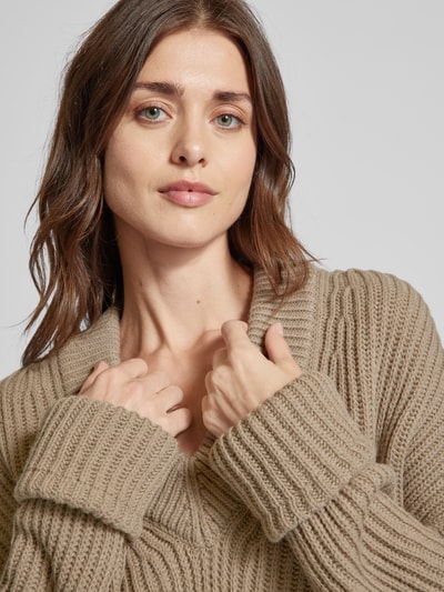 Drykorn Gebreide pullover met V-hals, model 'DANILIO' Beige - 3