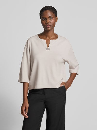 monari Sweatshirt met strass-steentjes Beige - 4