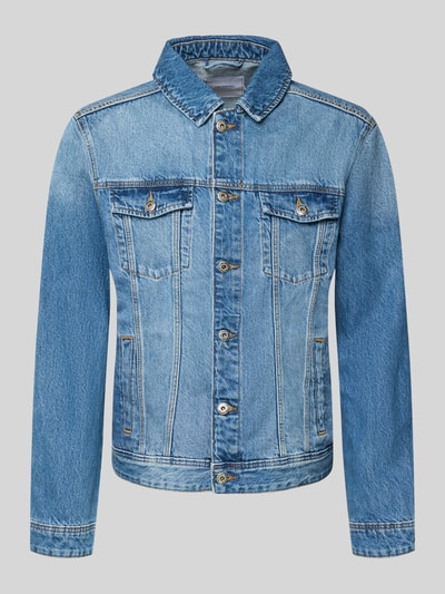 Produktfoto, Jeansjacke mit Brusttaschen von MCNEAL aus bawełny, krój regular fit, kolor niebieski, guziki, kieszenie, faktura gładka