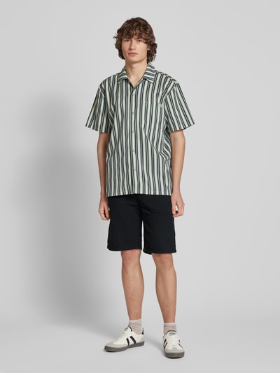 Blend Korte regular fit broek met elastische band, model 'MORGAN' Zwart - 1