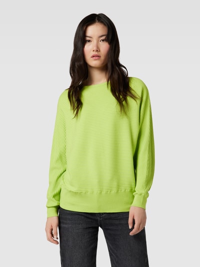 s.Oliver RED LABEL Gebreide pullover met structuurmotief Neon groen - 4