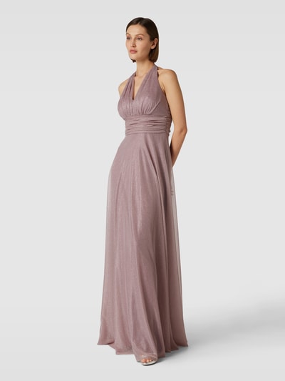 TROYDEN COLLECTION Avondjurk met halter Mauve  - 4