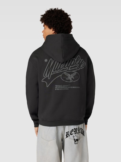 Multiply Apparel Hoodie met kangoeroezak, model 'MULTIPLY EAGLE' Zwart - 5