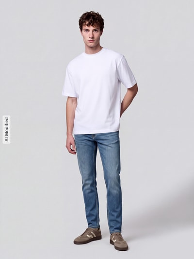 Wrangler Straight Fit Jeans aus Baumwoll-Mix Modell 'Greensboro' Jeansblau 1