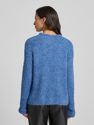 ICHI Regular fit pullover met wol, model 'Larisa' Rookblauw - 5