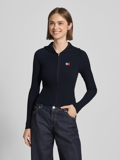 Tommy Jeans Slim Fit Strickjacke mit Raglanärmeln Black 4