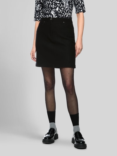Marc Cain Gerader Mini-Rock aus reiner Schurwolle Black 4