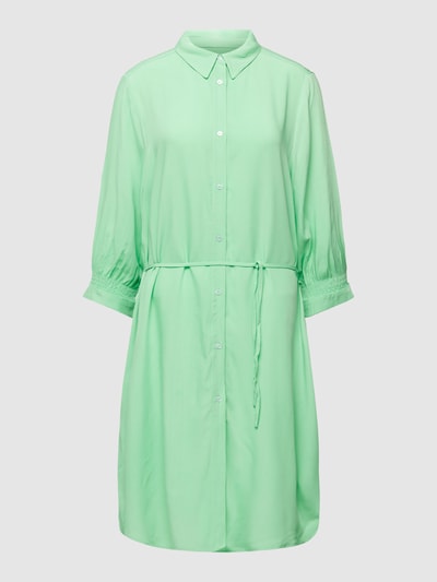 Soft Rebels Sukienka koszulowa o długości do kolan z wiązanym paskiem model ‘Elianna’ Neonowy zielony 2