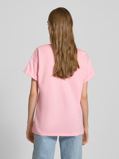 Colourful Rebel T-Shirt mit Label-Print Rosa 5