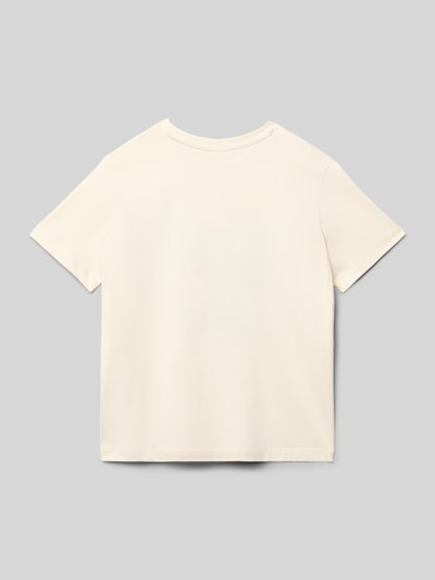 Produktfoto, Regular Fit T-Shirt aus reiner Baumwolle von s.Oliver RED LABEL, Optik: Unifarben, Materialverarbeitung: Jersey, Kurzarm, Rückansicht.