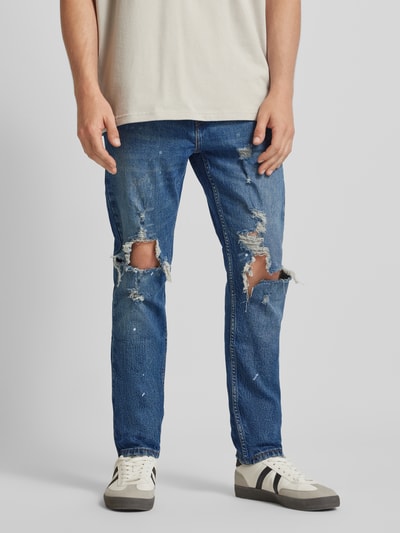 Levi's® Slim Fit Jeans mit Label-Detail Modell '515' Dunkelblau 4