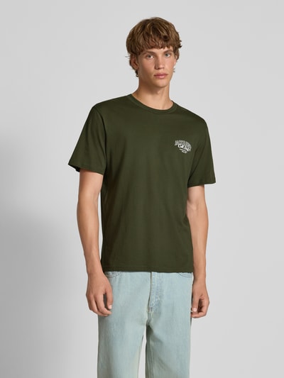 Jack & Jones T-Shirt mit Label-Print Modell 'MAKOTO' Dunkelgruen 4