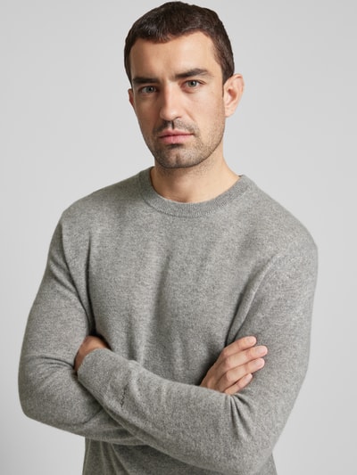 Gant Gebreide pullover van kasjmier met ronde hals Donkergrijs gemêleerd - 3