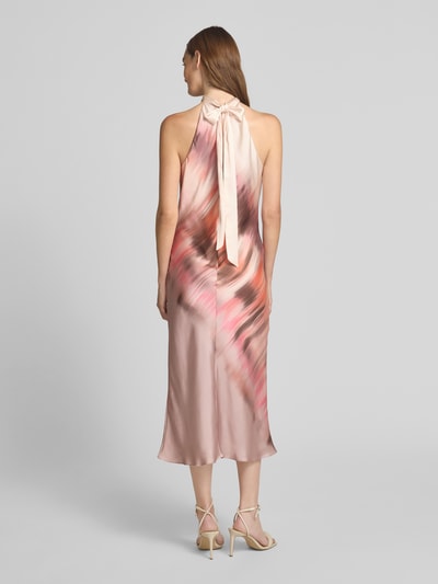 Swing Sukienka koktajlowa z wiązaniem na szyi Różowy 5