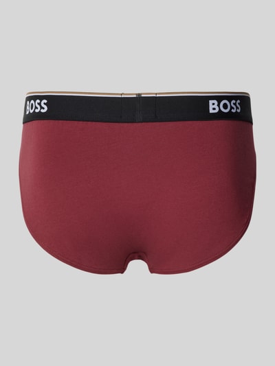 BOSS Slip mit elastischem Label-Bund im 3er-Pack Dunkelrot 3