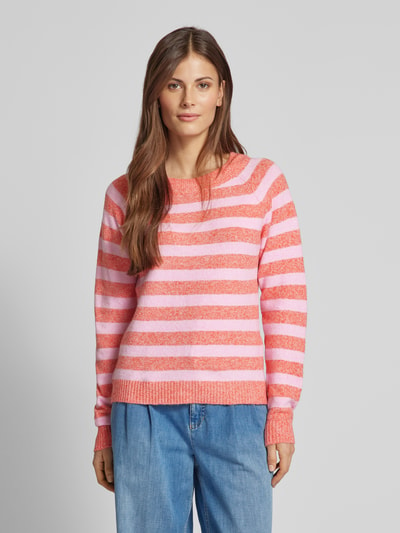 Vero Moda Weicher Langarm Pullover mit Rundhalsausschnitt Modell 'DOFFY' Rosa 4