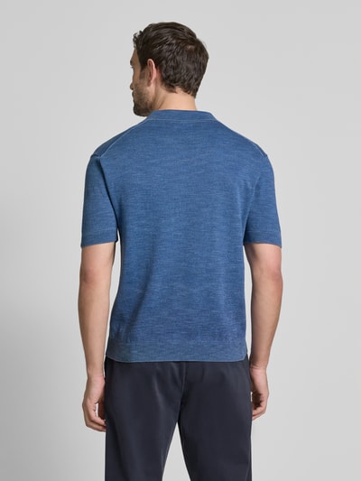 Gant Regular fit poloshirt met labelstitching Koningsblauw - 5