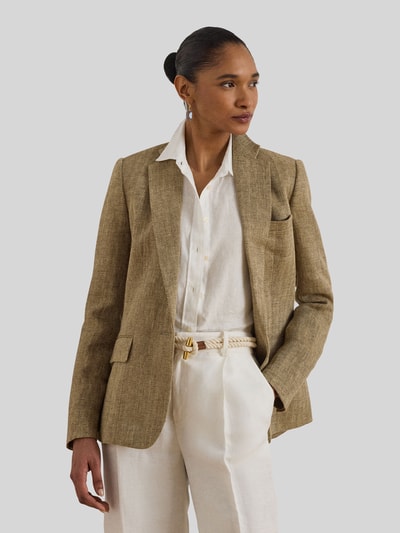 Lauren Ralph Lauren Slim Fit Kurzblazer aus reinem Leinen  Mittelbraun 4
