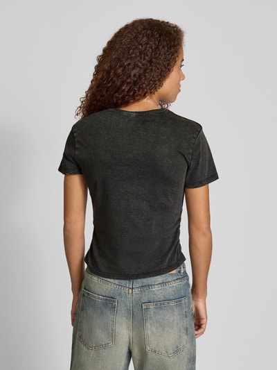 Only T-shirt o kroju regular fit z czystej bawełny model ‘LUCY LIFE’ Czarny 5