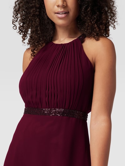 V.M. Abendkleid mit Taillenpasse Kirschrot 3