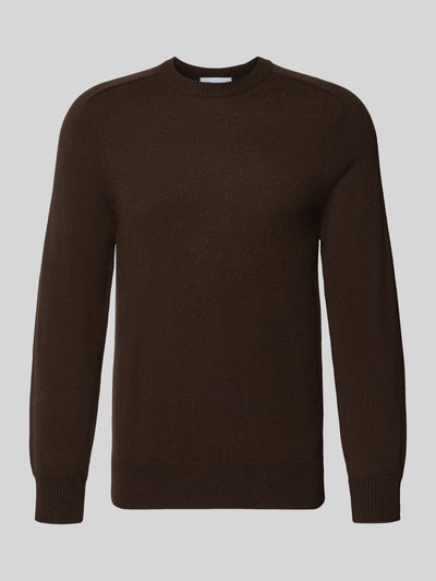 FTC Cashmere Regular Fit Strickpullover aus reinem Kaschmir Dunkelbraun 1