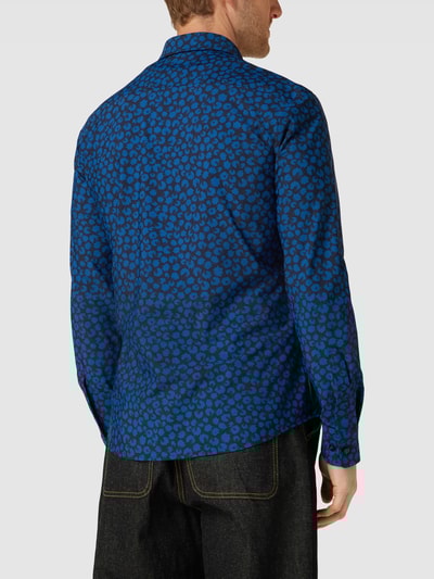BOSS Slim Fit Freizeithemd mit Allover-Muster Modell 'ROAN' Marineblau 5