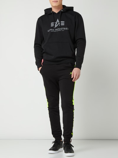 Alpha Industries Hoodie met reflecterende logoprint  Zwart - 1