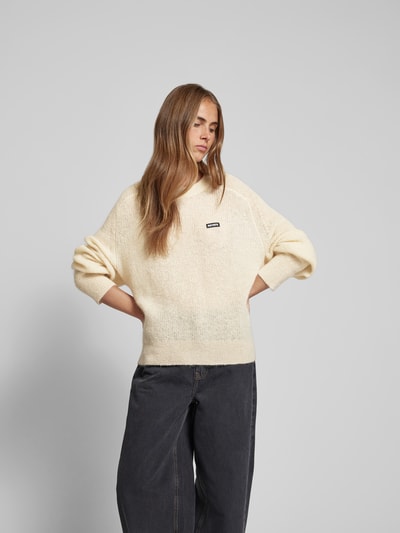 ROTATE Pullover in Strick-Optik Beige 4