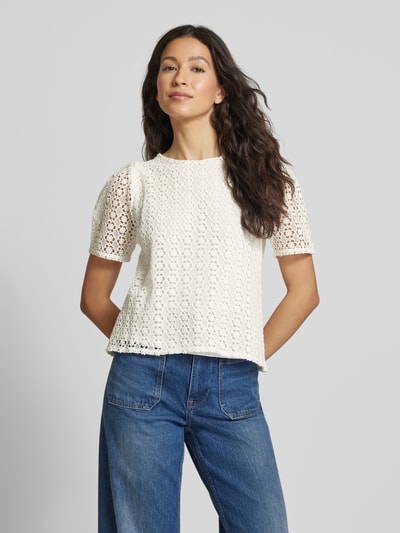 More & More Blusenshirt mit Lochstickerei Offwhite 4